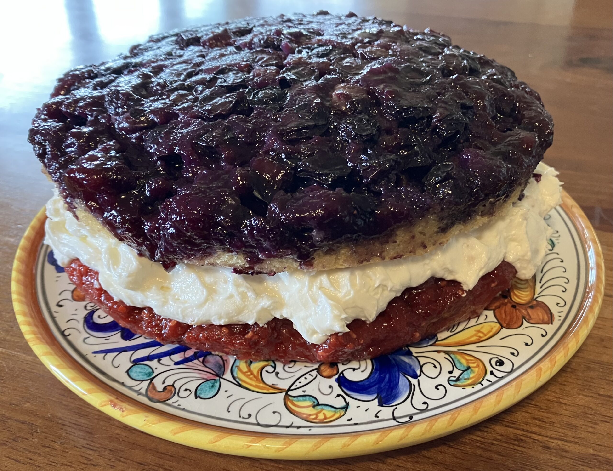 Caramelized Berry Cake with Buttercream